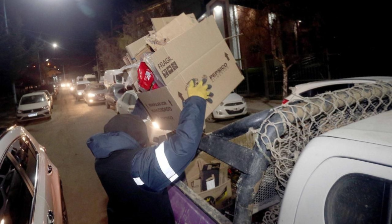 Se llevó adelante la recolección de cartón en los centros comerciales de la ciudad