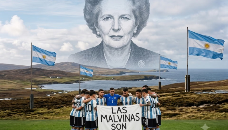 La historia de la bandera de Malvinas que terminó en manos de los jugadores argentinos
