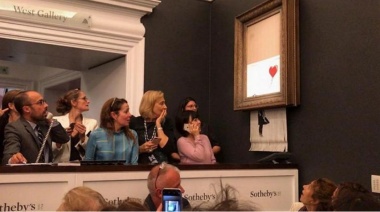 Banksy explica cómo se autodestruyó su cuadro tras venderse por un millón de dólares