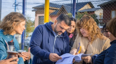 Vuoto y los vecinos del barrio Perón analizaron las obras para el sector