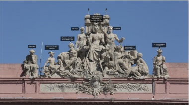 ¿Qué simbolizan las esculturas de la Casa Rosada?
