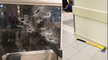 Entró a hachazos y provocó destrozos en la Clínica San Jorge