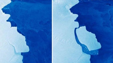 Se desprendió un iceberg de 1.580 kilómetros cuadrados en la Antártida