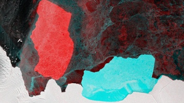 Antártida: un iceberg del tamaño de Londres giró 90 grados en un mes