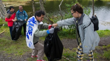 Actividades de inclusión: Muicipalidad y CAAD hicieron limpieza en la Laguna del Diablo