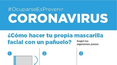 La Municipalidad explica como hacer mascarillas caseras