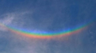 Apareció un arcoiris al revés en Italia