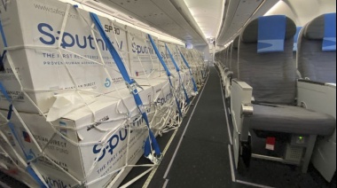 Llegó a Moscú un nuevo vuelo de Aerolíneas para traer más vacunas