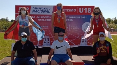 Renata Godoy representó a la Escuela de Municipal de Atletismo de Ushuaia y se consagró campeona nacional