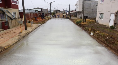 Hormigonaron la calle Cholo Ártico en Chacra XI