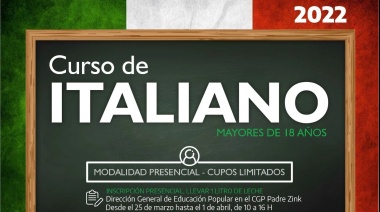 Curso gratuito de italiano