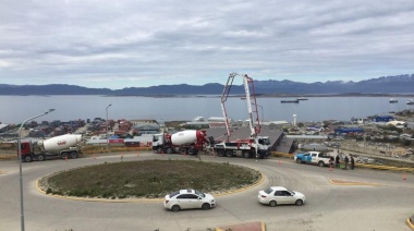 Fue hormigonado un nuevo tramo de la bicisenda "Pensar Malvinas"