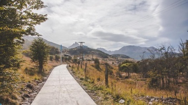 Siguen sumando metros de hormigón a la bicisenda "Pensar Malvinas"