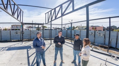 Avanza la construcción del SUM del Barrio Perón