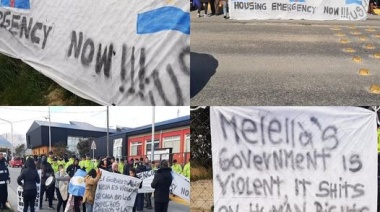 Tres detenidos por protestar contra Melella en el acto del presidente en la UNTDF