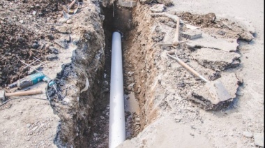 Instalación de red pluvial en calle Karukinka