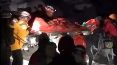 Cinco horas de rescate, de una personas en senda Laguna Ojo del Albino