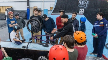 El integrante de la selección argentina de BMX, Gabriel Chaves, brindó un campus a mas de 50 deportistas