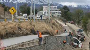 Avances en la construcción de la bicisenda Pensar Malvinas