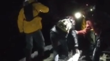 Rescate de una turista en la senda de la Laguna Cinco Hermanos