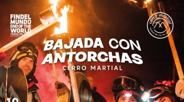 El Municipio acompaña e invita a la Bajada de Antorchas en el Glaciar El Martial