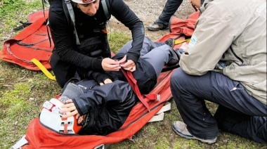 Rescate en el sector del Glaciar Vicinguerra