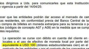Caputo anunció que levantan el cepo, pero el Central ordenó a los bancos no vender más de 100 dólares por mes a las compras en efectivo
