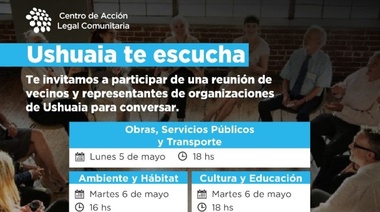 El Municipio presenta los Talleres de Participación Ciudadana "Ushuaia te Escucha"