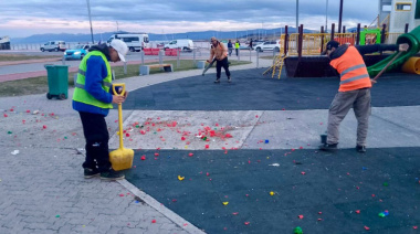 Después del espectacular festejo del Carnaval, realizaron la limpieza de las calles intervenidas