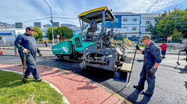 Finalizó la repavimentación de la rotonda de la EPET en Ushuaia