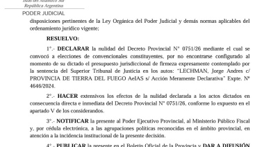 La Justicia declaró «la nulidad» del decreto de convocatoria a elecciones para modificar la Constitución