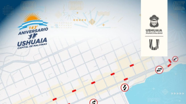 Festejos por el 142º aniversario de ushuaia. Cortes de tránsito por el desfile