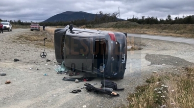 Tres heridos en un vuelco en la zona de la ruta 3 a la altura del río Valdéz