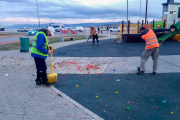 Después del espectacular festejo del Carnaval, realizaron la limpieza de las calles intervenidas