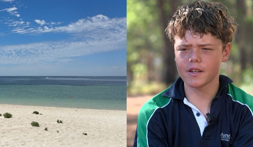 Un adolescente de 13 años nadó durante cuatro horas para salvar a su familia atrapada en el mar en Australia